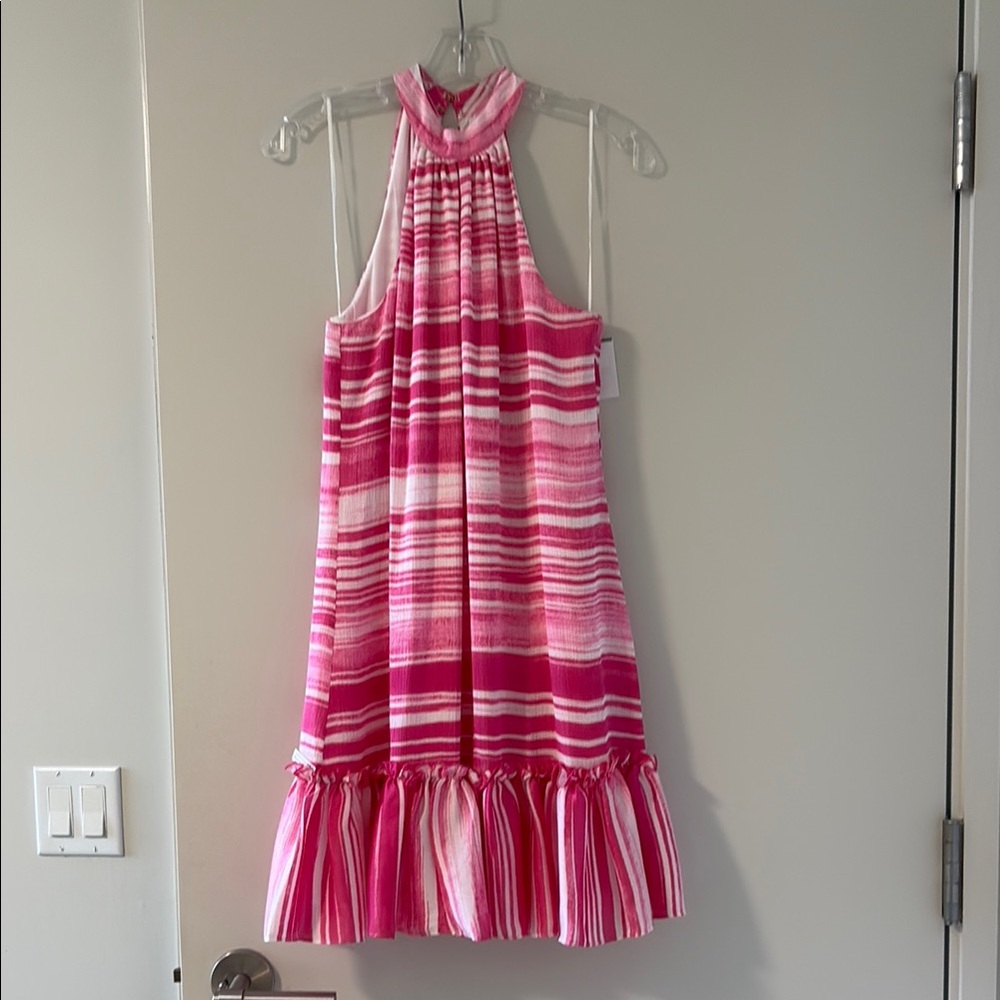 Trina Turk Pink Halter Sundress Mini